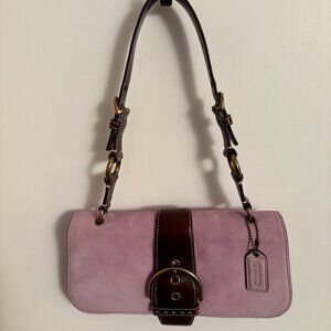 COACH | Vintage Lavender Suede Hobo Shoulder Bag | Y2K Vibes | RARE!
